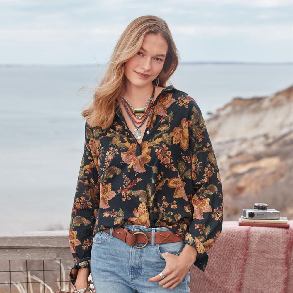 Sundance Rosemary Garden Floral Button Up Top Size XS